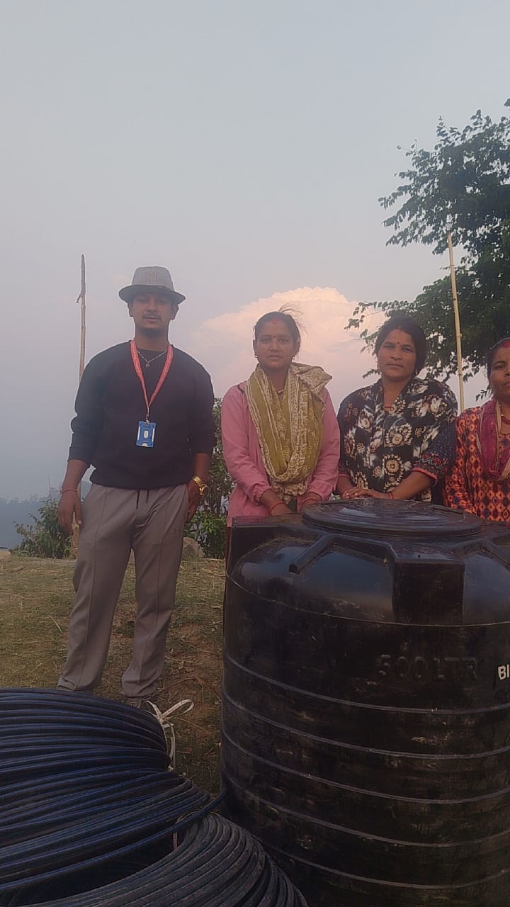 Water Tanks and Pipes Distributed for Irrigation Purposes